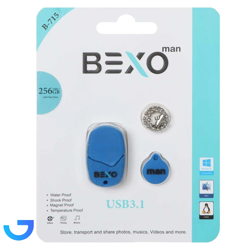 قیمت و خرید فلش مموری بکسو مدل B-715 ظرفیت 256 گیگابایت USB 3.1 | فروشگاه آریا
