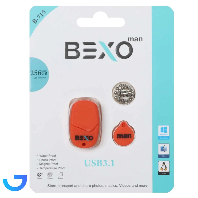 قیمت و خرید فلش مموری بکسو مدل B-715 ظرفیت 256 گیگابایت USB 3.1 | فروشگاه آریا