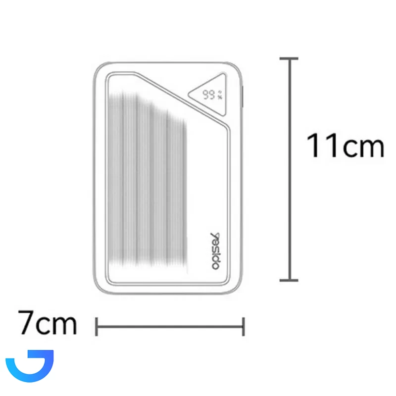 قیمت و خرید پاوربانک PD و فست شارژ یسیدو 20000mAh مدل YP85 22.5W | فروشگاه آریا