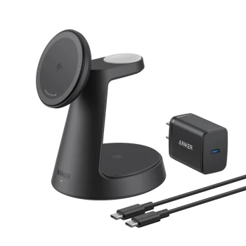 شارژر وایرلس 3 کاره انکر مدل MagGo Wireless Charging Station B25M4V11 | فروشگاه آریا