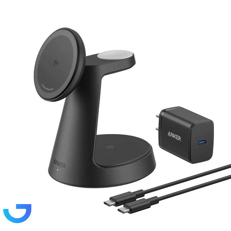 شارژر وایرلس 3 کاره انکر مدل MagGo Wireless Charging Station B25M4V11 نمای ۲