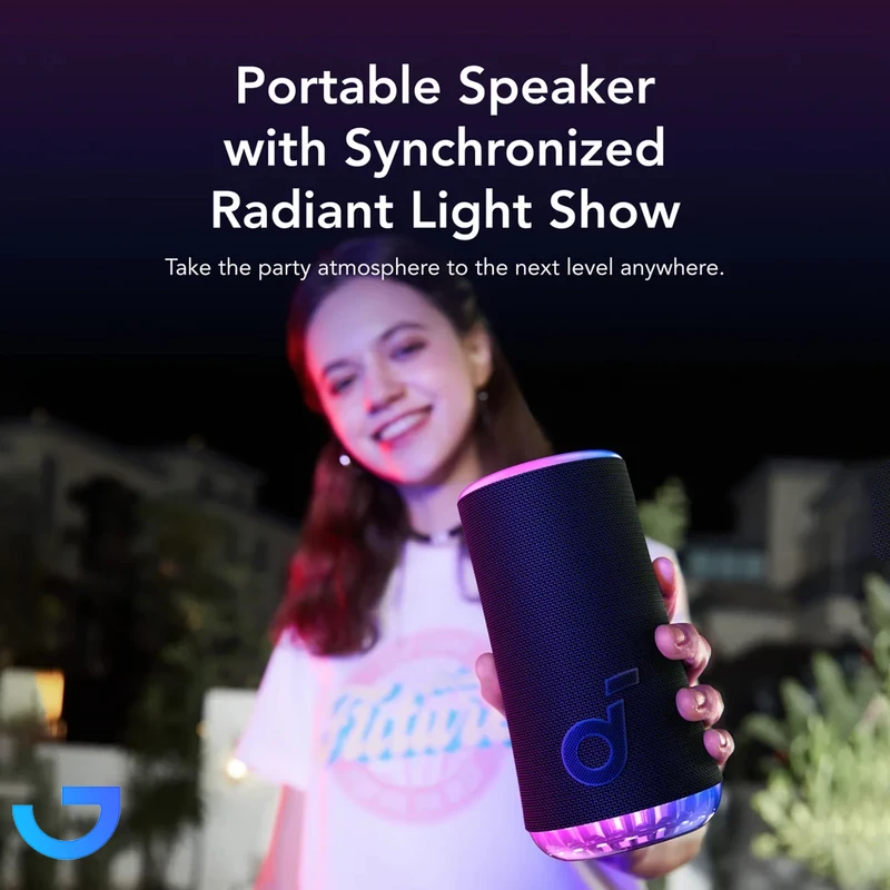 قیمت و خرید اسپیکر بلوتوثی قابل حمل انکر مدل Glow A3166011 | فروشگاه آریا