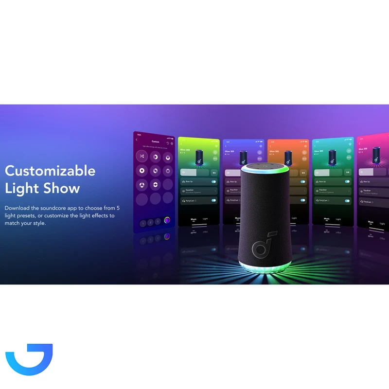 قیمت و خرید اسپیکر بلوتوثی قابل حمل انکر مدل Glow A3166011 | فروشگاه آریا