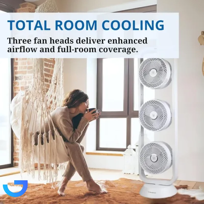 قیمت و خرید پنکه ایستاده 3 فن وستینگ هاوس مدل WestingHouse 3 Head Fan WSFCD3WH | فروشگاه آریا