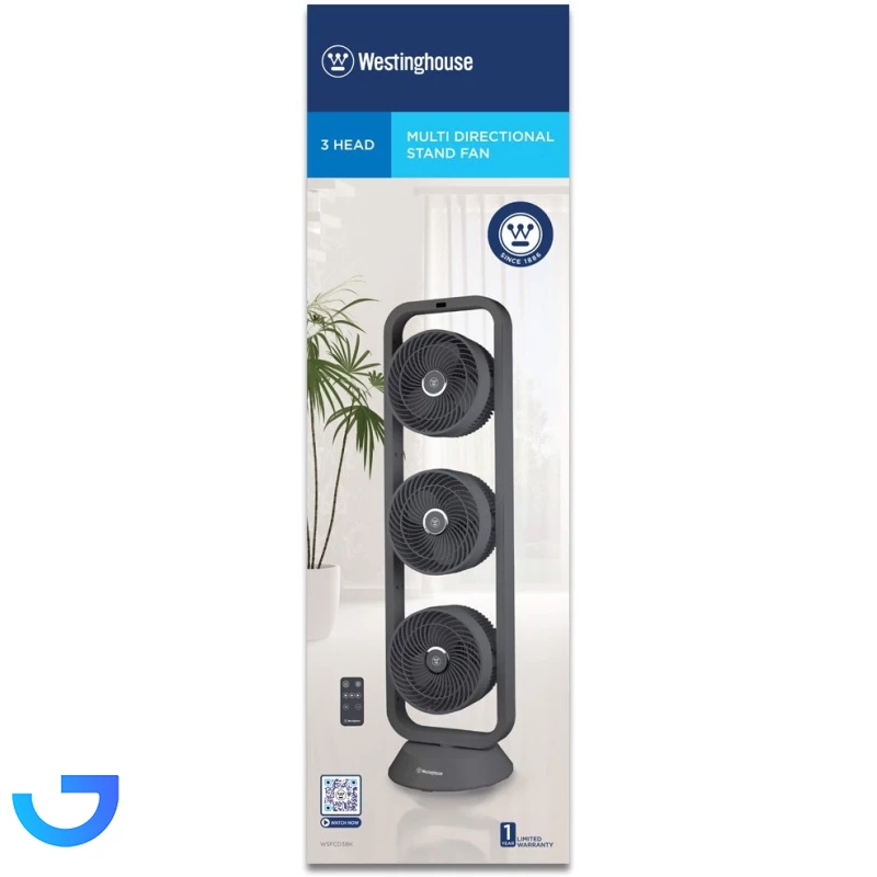 قیمت و خرید پنکه ایستاده 3 فن وستینگ هاوس مدل WestingHouse 3 Head Fan WSFCD3WH | فروشگاه آریا