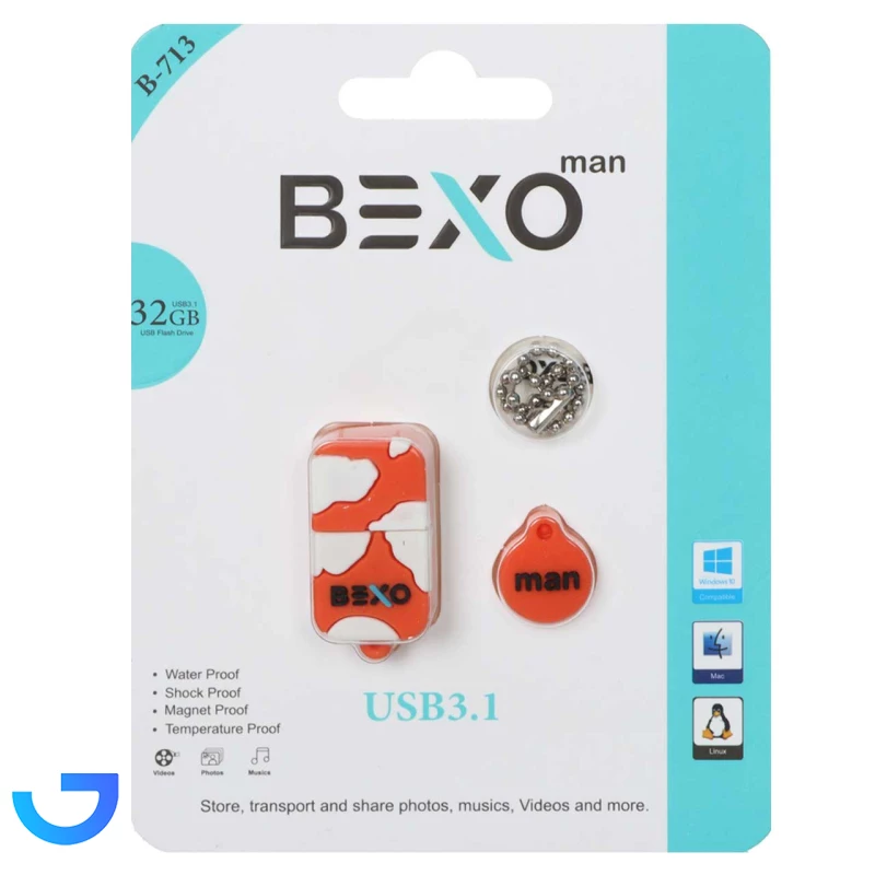 قیمت و خرید فلش مموری بکسو مدل B-713  با ظرفیت 32 گیگابایت - USB3.1 | فروشگاه آریا