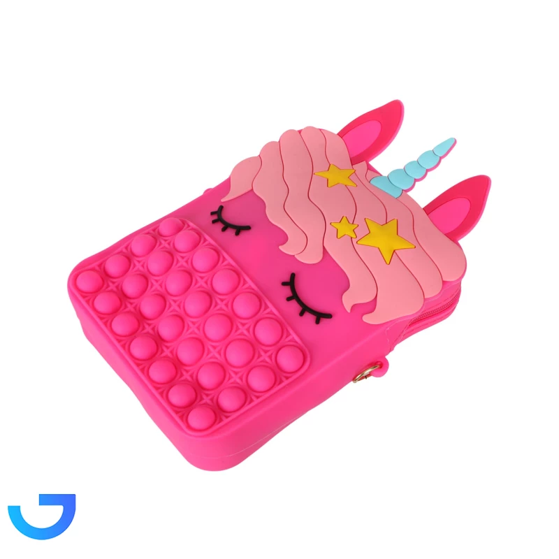 قیمت و خرید کیف رودوشی فانتزی سیلیکونی بزرگ پاپیت طرح تک شاخ | فروشگاه آریا