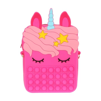 کیف رودوشی فانتزی سیلیکونی بزرگ پاپیت طرح تک شاخ | فروشگاه آریا