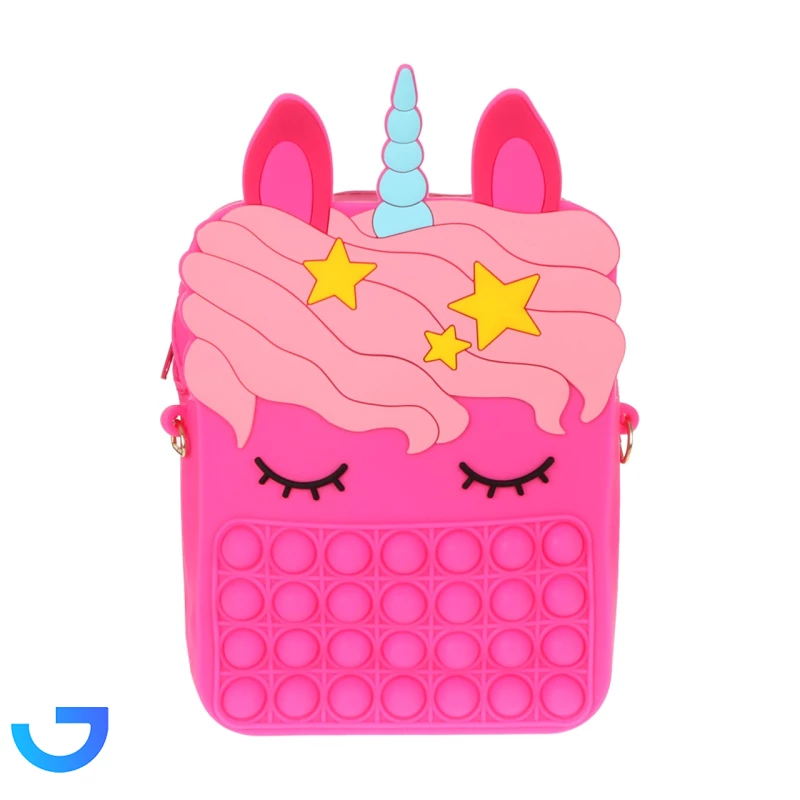 قیمت و خرید کیف رودوشی فانتزی سیلیکونی بزرگ پاپیت طرح تک شاخ | فروشگاه آریا