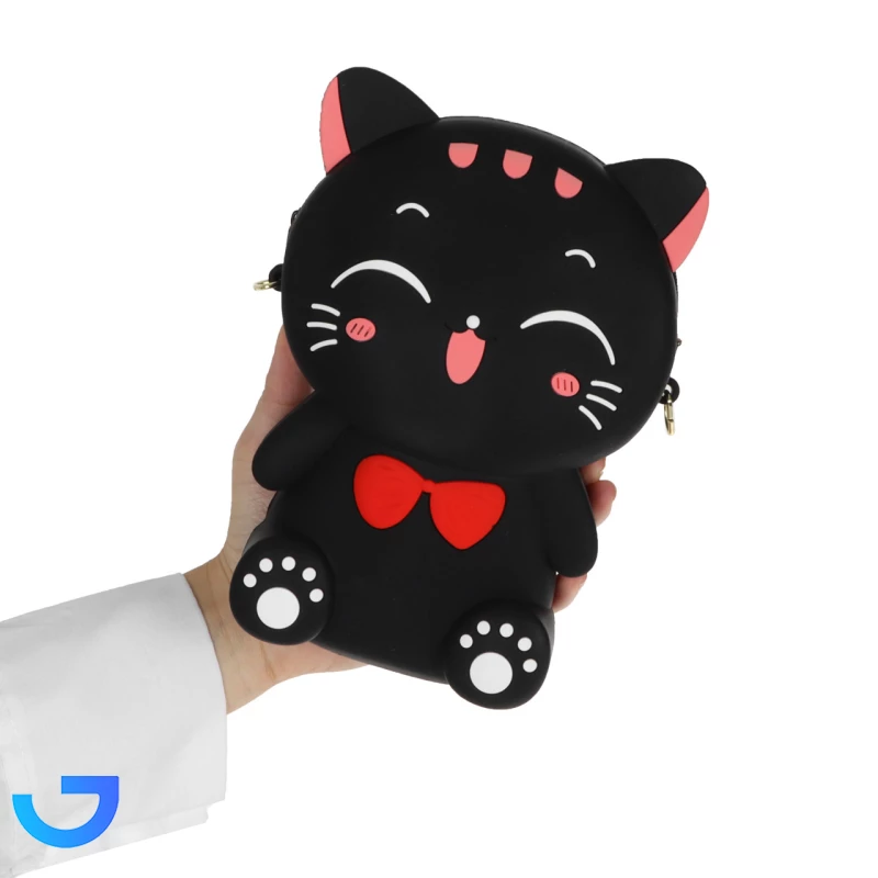 قیمت و خرید کیف رودوشی فانتزی سیلیکونی بزرگ طرح گربه2 | فروشگاه آریا