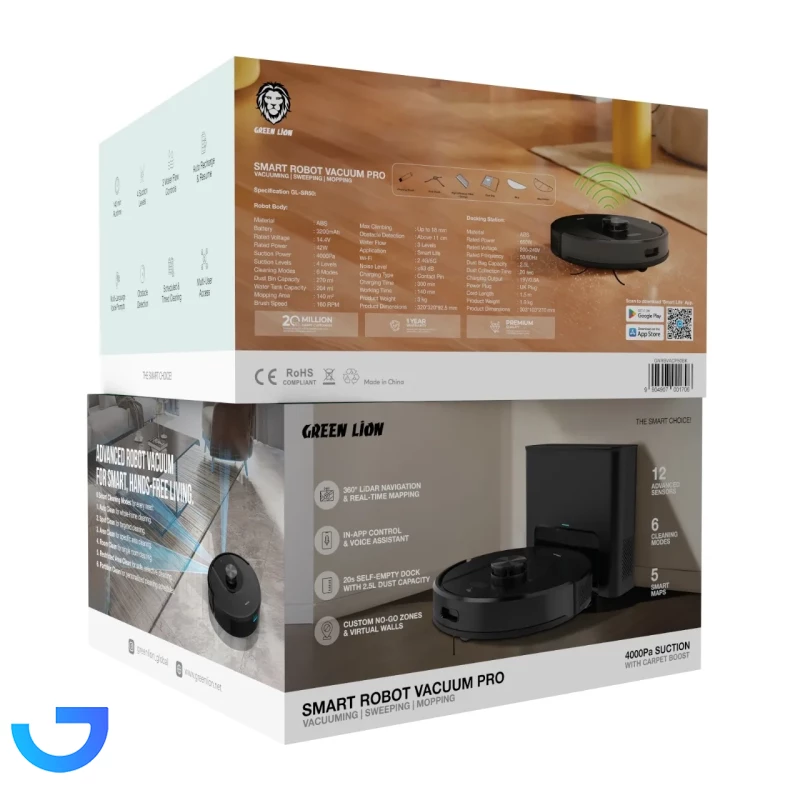 قیمت و خرید جارو رباتیک گرین لاین مدل GNRBVACP50BK | فروشگاه آریا