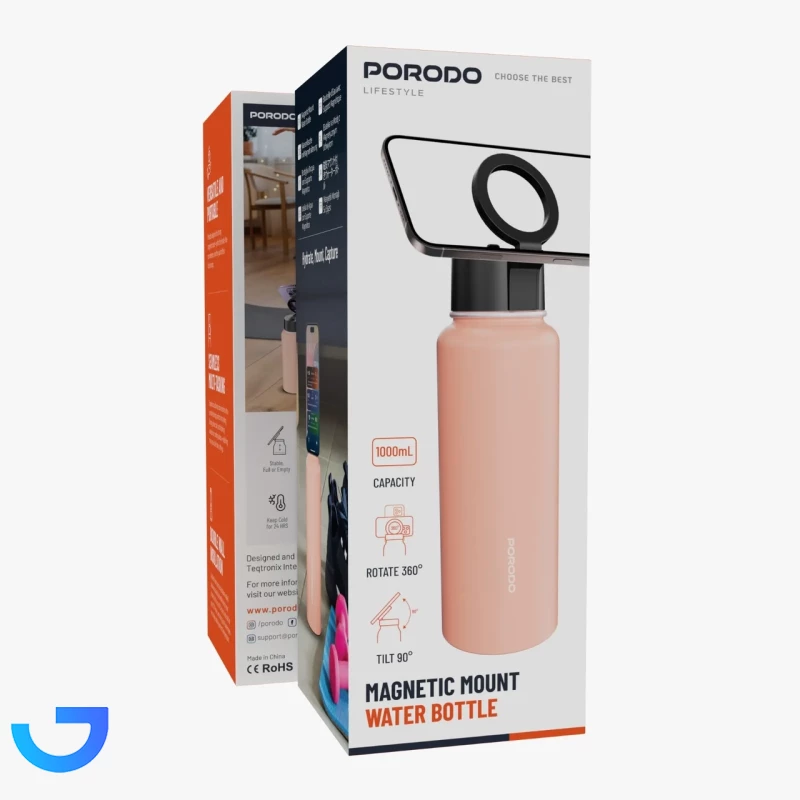 قیمت و خرید قمقمه آب همراه با هولدر مگنتی پرودو مدل WATER BOTTLE PDLFST134PK | فروشگاه آریا