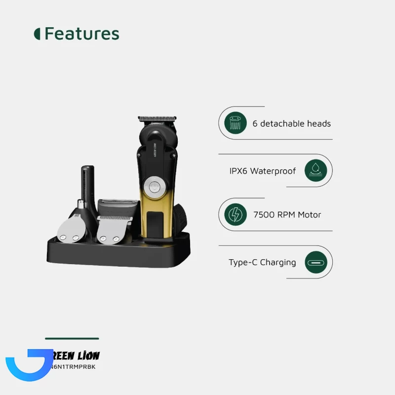 قیمت و خرید ماشین اصلاح مو گرین لاین مدل GN6N1TRMPRBK | فروشگاه آریا