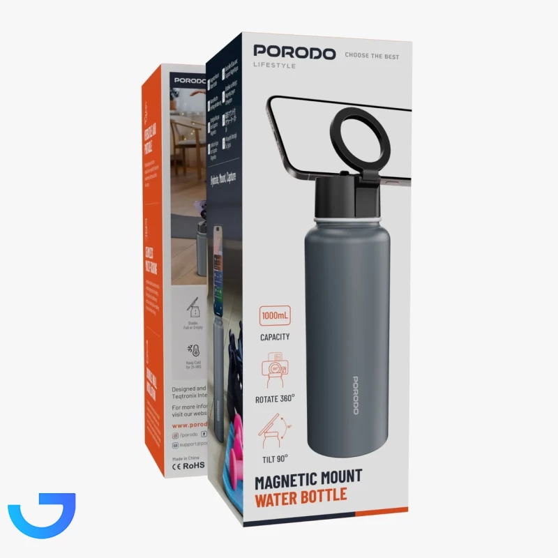 قیمت و خرید قمقمه آب همراه با هولدر مگنتی پرودو مدل WATER BOTTLE PDLFST134PK | فروشگاه آریا