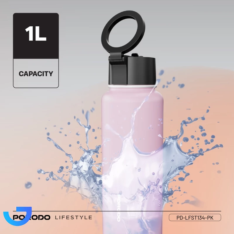 قیمت و خرید قمقمه آب همراه با هولدر مگنتی پرودو مدل WATER BOTTLE PDLFST134PK | فروشگاه آریا