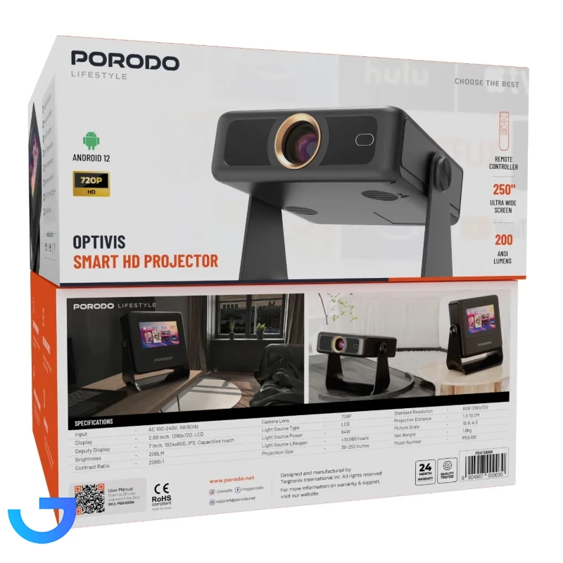 قیمت و خرید ویدئو پروژکتور پرودو مدل PDA10BBK | فروشگاه آریا