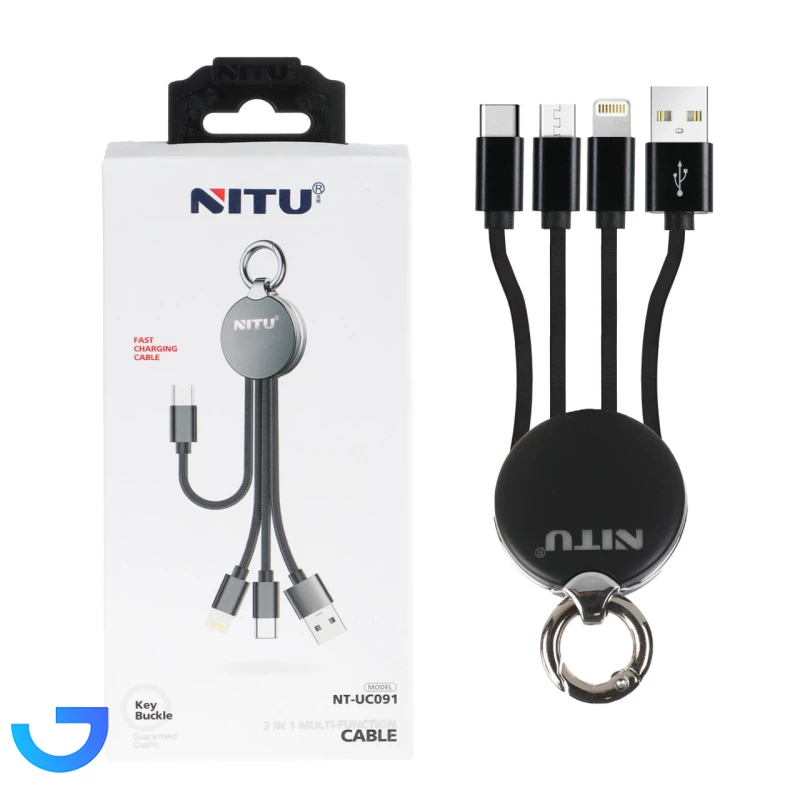 کابل شارژ فست سه کاره نیتو مدل NT-UC091 نمای ۲