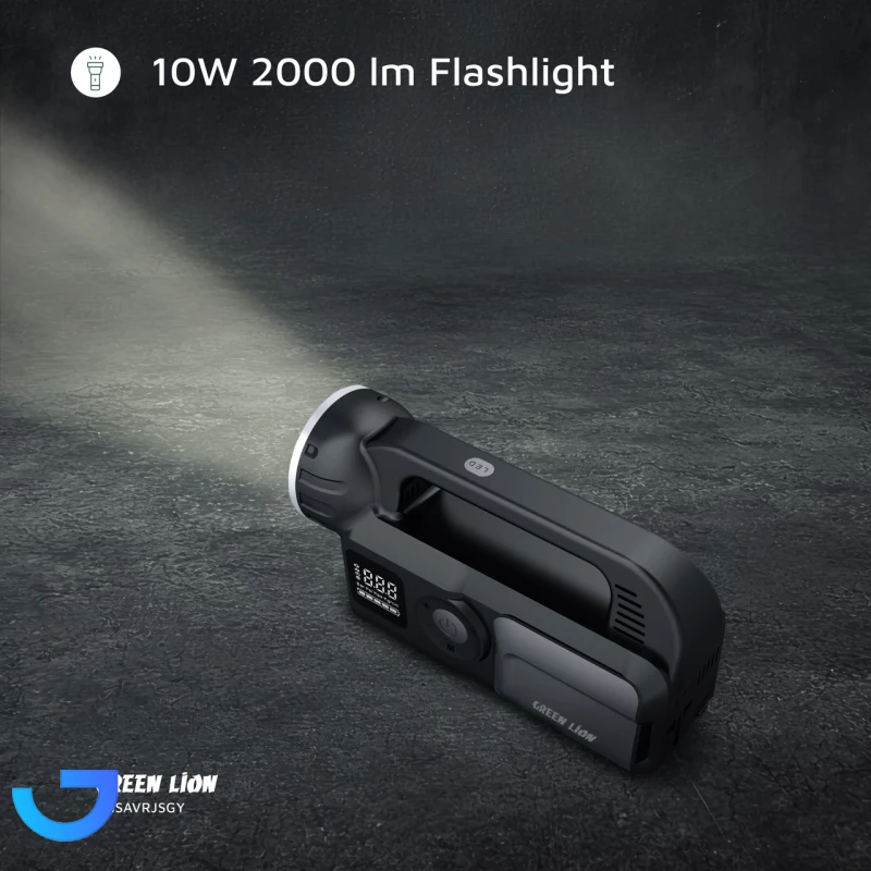 قیمت و خرید جامپ استارتر خودرو و پمپ باد و پاوربانک گرین لاین مدل GNSAVRJSGY ظرفیت ۲۴۰۰۰ میلی‌آمپر | فروشگاه آریا