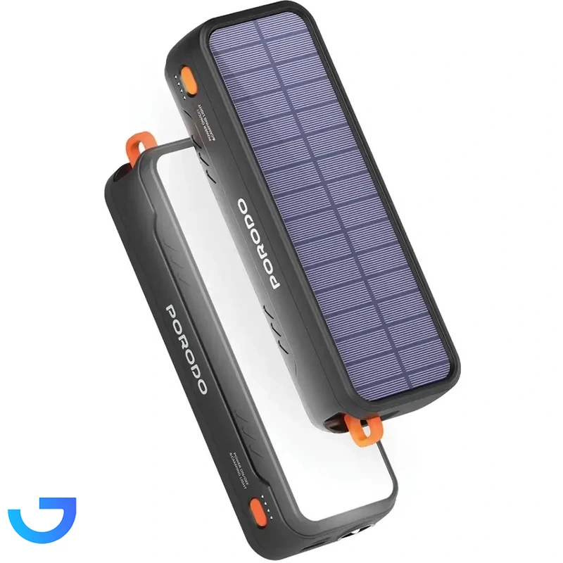 قیمت و خرید پاوربانک خورشیدی پرودو مدل SOLAR-POWERED PDPBAS149BK - 22.5W 20000mAh (PD و فست شارژ) | فروشگاه آریا