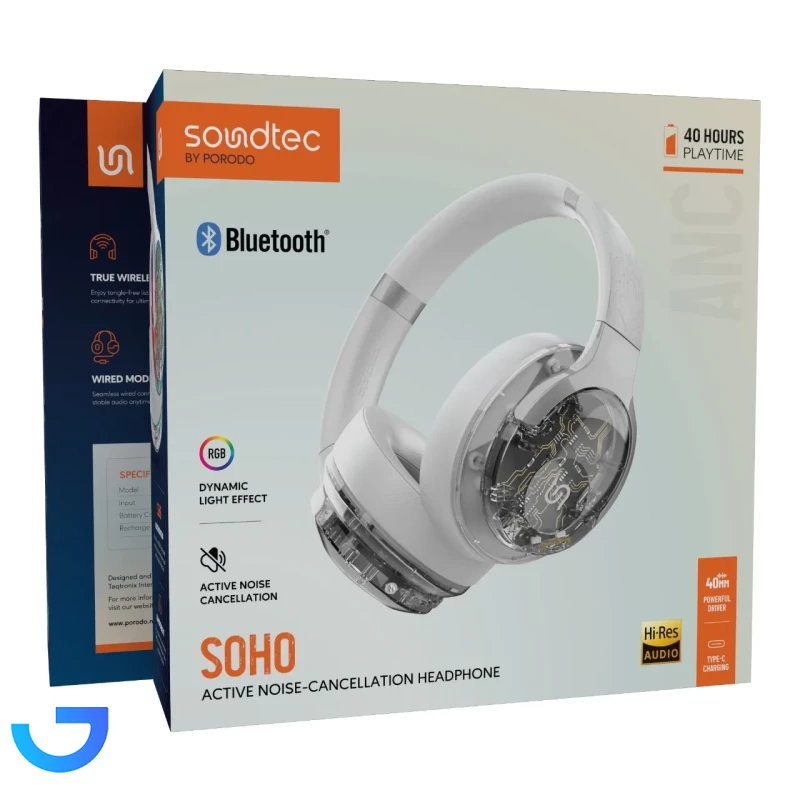 قیمت و خرید هدفون بی سیم پرودو مدل SOHO ANC PDST2227WH | فروشگاه آریا