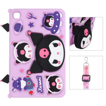 قاب تبلت سیلیکونی عروسکی برجسته فانتزی استندشو با ست بند بلند  Tab A7 10 SM T500 / T505 | فروشگاه آریا