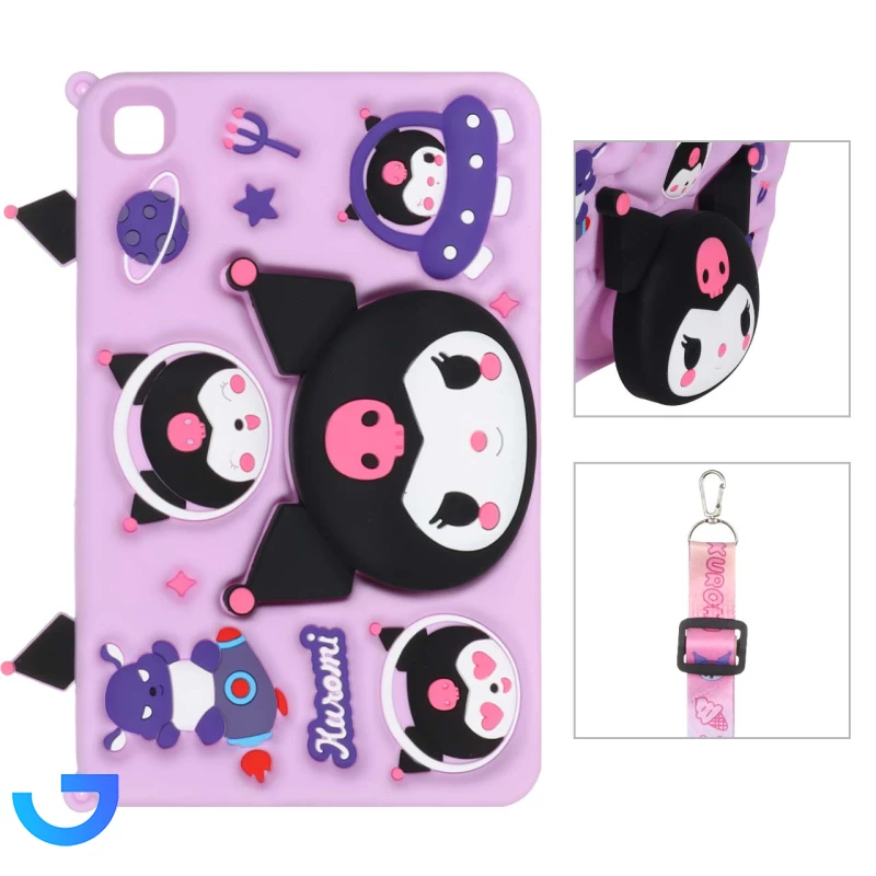 قیمت و خرید قاب تبلت سیلیکونی عروسکی برجسته فانتزی استندشو با ست بند بلند  Tab A7 10 SM T500 / T505 | فروشگاه آریا