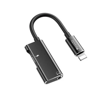 تبدیل 1 به 2 لایتنینگ به جک 3.5 میلیمتری یسیدو مدل YAU11 | فروشگاه آریا