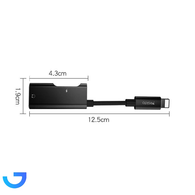 قیمت و خرید تبدیل 1 به 2 لایتنینگ به جک 3.5 میلیمتری یسیدو مدل YAU11 | فروشگاه آریا