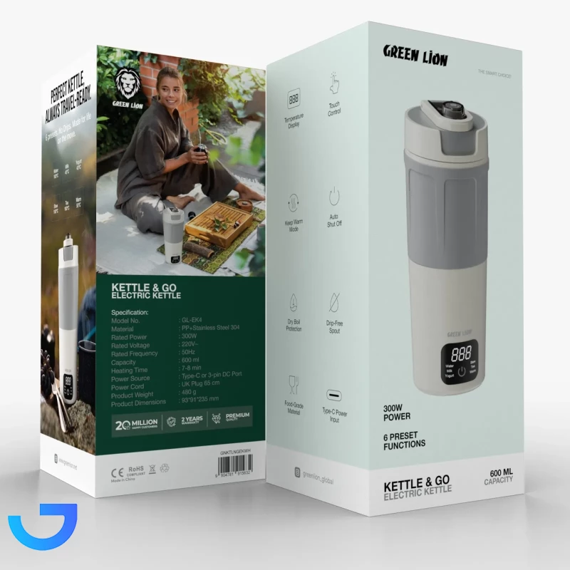 قیمت و خرید کتری برقی گرین لاین مدل Kettle & Go GNKTLNGEKWH | فروشگاه آریا