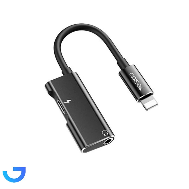 قیمت و خرید تبدیل 1 به 2 لایتنینگ به جک 3.5 میلیمتری یسیدو مدل YAU11 | فروشگاه آریا