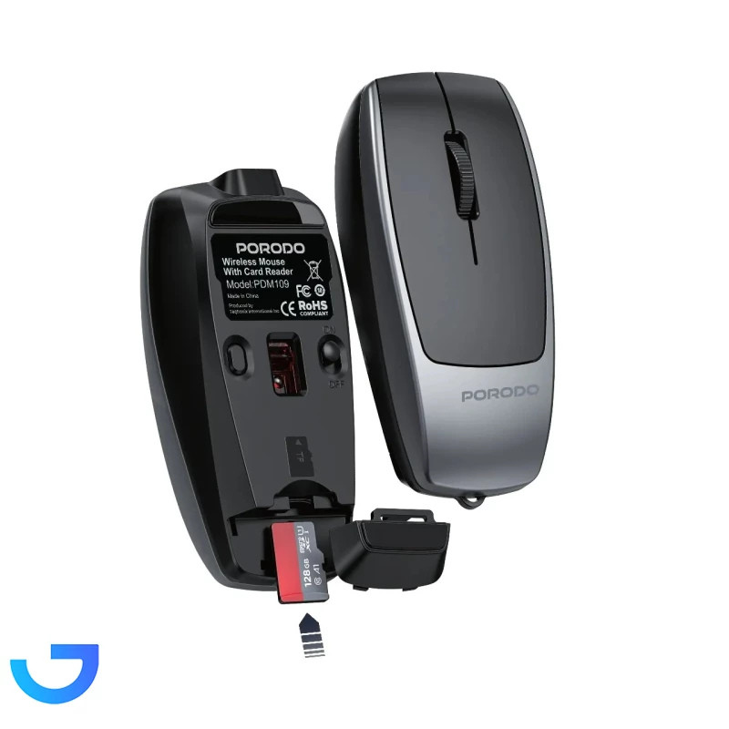 قیمت و خرید ماوس بی سیم و رم ریدر پرودو مدل PDM109BK | فروشگاه آریا
