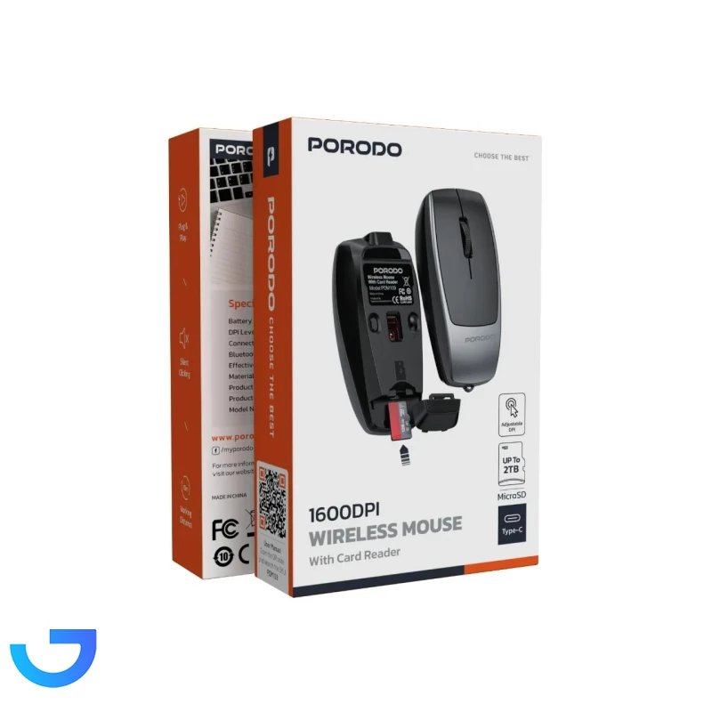 قیمت و خرید ماوس بی سیم و رم ریدر پرودو مدل PDM109BK | فروشگاه آریا