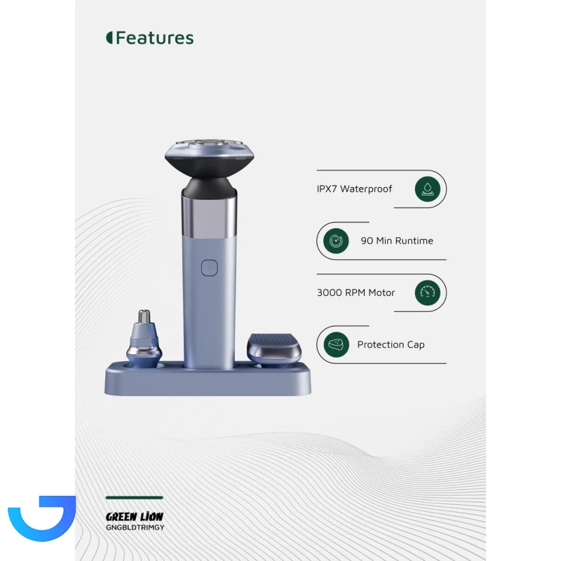 قیمت و خرید ماشین اصلاح مو گرین لاین مدل GNGBLDTRIMGY | فروشگاه آریا