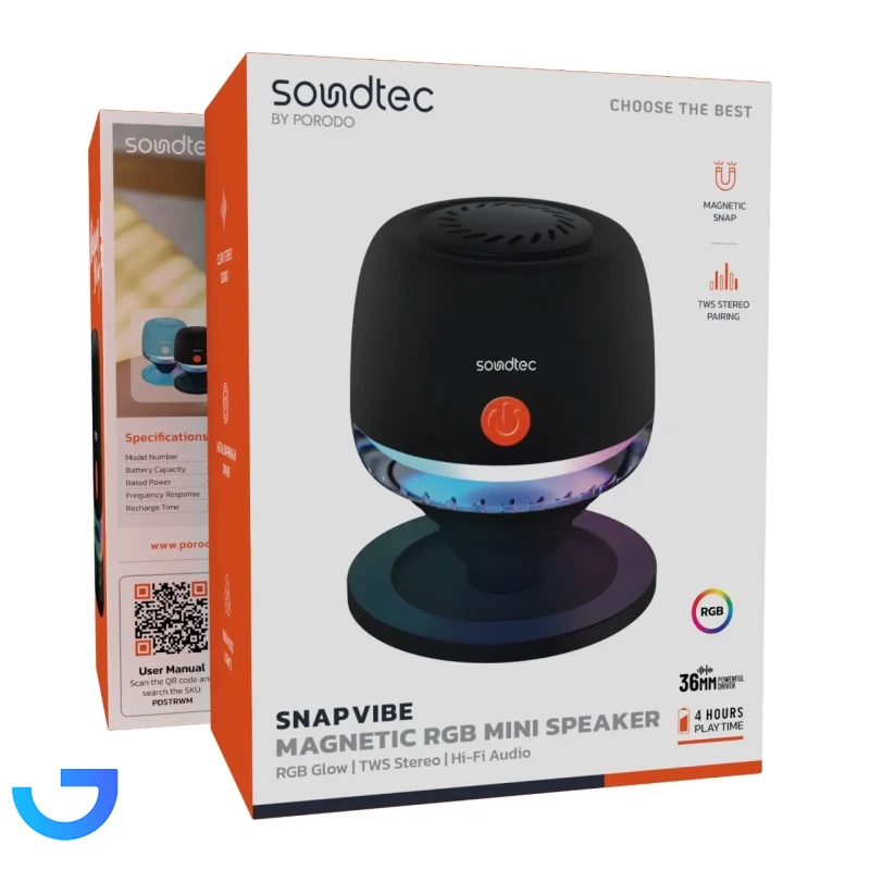 قیمت و خرید اسپیکر بی سیم مگنتی پرودو مدل Snap Vibe PDSTRWMBK | فروشگاه آریا