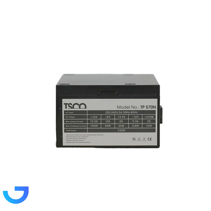 قیمت و خرید منبع تغذیه کامپیوتر تسکو مدل TP 570N | فروشگاه آریا