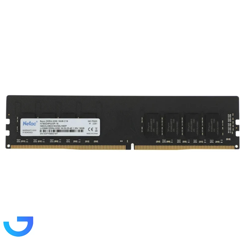 قیمت و خرید رم دسکتاپ DDR4 تک کاناله 3200 مگاهرتز cl22 نتاک مدل basic ظرفیت 16 گیگابایت | فروشگاه آریا