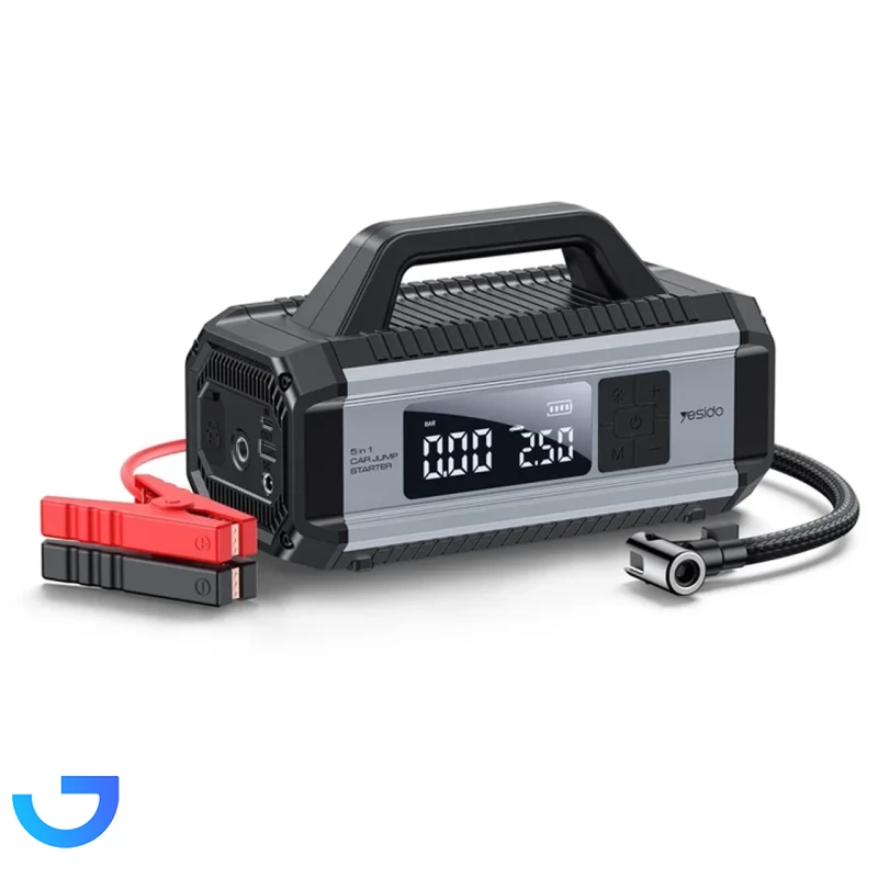 قیمت و خرید جامپ استارتر خودرو و پمپ باد و پاوربانک یسیدو 10000mAh مدل VC13 دارای چراغ اضطراری | فروشگاه آریا