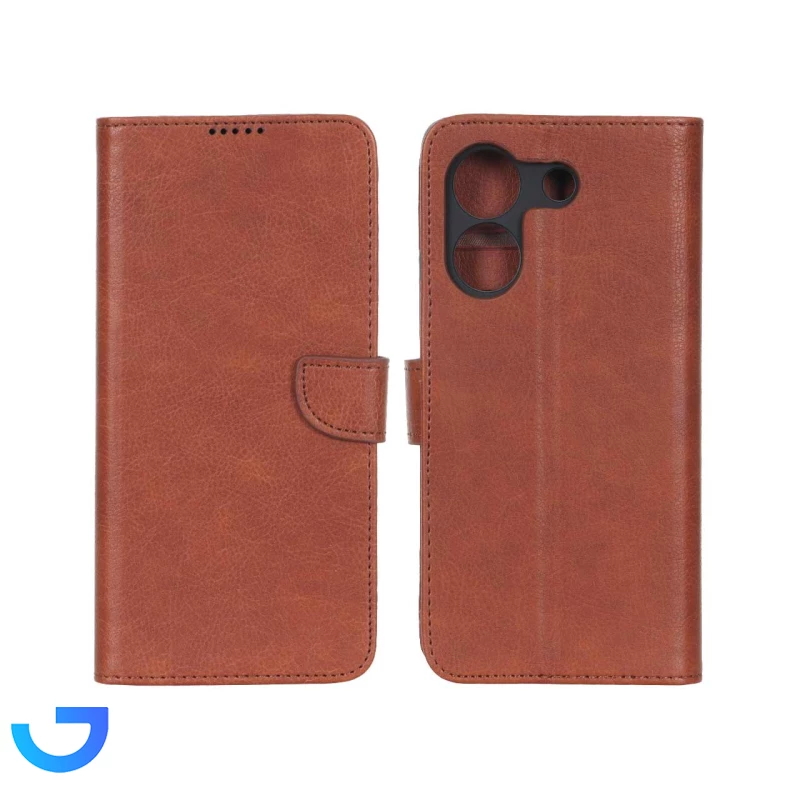 قیمت و خرید کیف چرمی موبایل مگنتی محافظ لنزدار KRF مدل Xiaomi Poco M7 Pro 5G | فروشگاه آریا