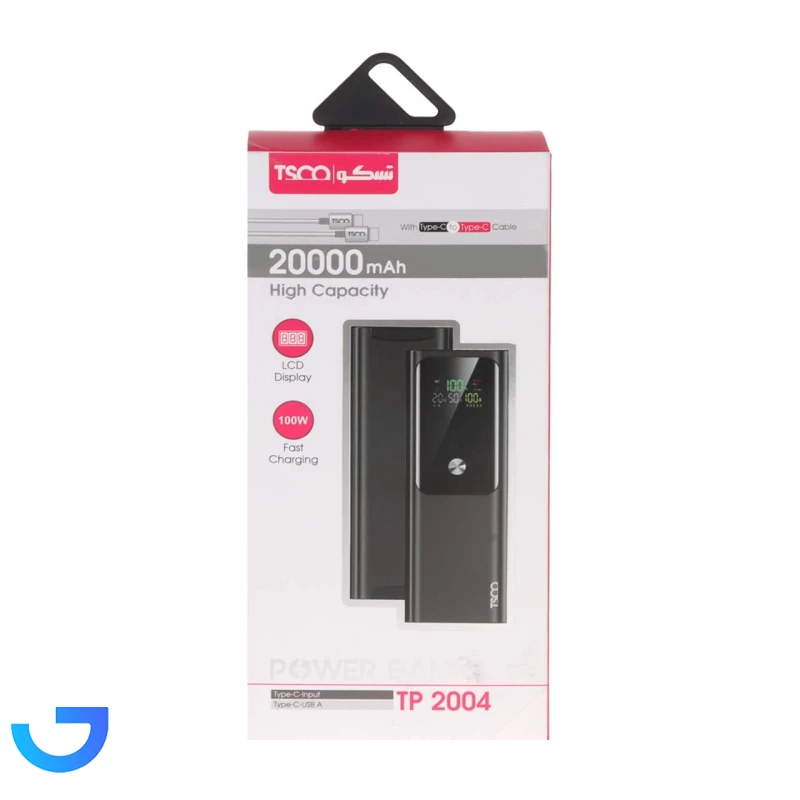 قیمت و خرید پاوربانک فست شارژ تسکو 20000mAh مدل TP 2004 100W | فروشگاه آریا