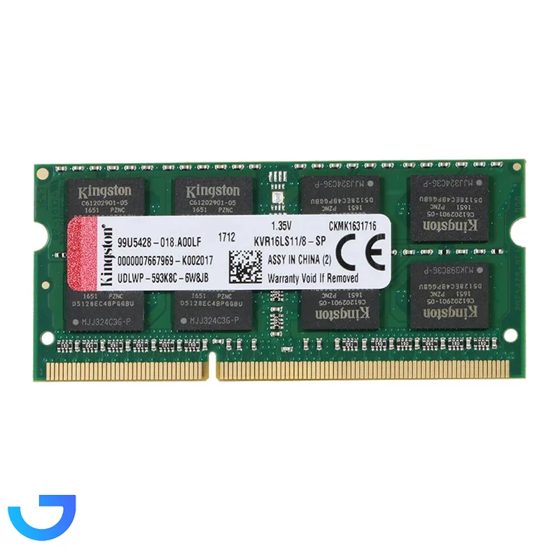 قیمت و خرید رم لپ تاپ DDR۳L تک کاناله ۱۲۸۰۰ مگاهرتز CL۱۱ كينگستون مدل PC۳L ظرفيت ۸ گيگابايت | فروشگاه آریا