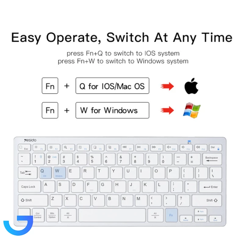 قیمت و خرید کیبورد بی سیم یسیدو مدل KB11 | فروشگاه آریا