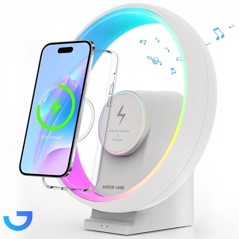 قیمت و خرید اسپیکر بی سیم و شارژر وایرلس گرین لاین مدل JUPITER GNJPTRLMPWH | فروشگاه آریا