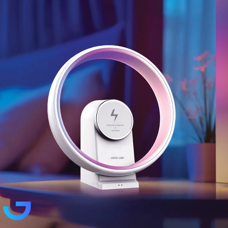 قیمت و خرید اسپیکر بی سیم و شارژر وایرلس گرین لاین مدل JUPITER GNJPTRLMPWH | فروشگاه آریا