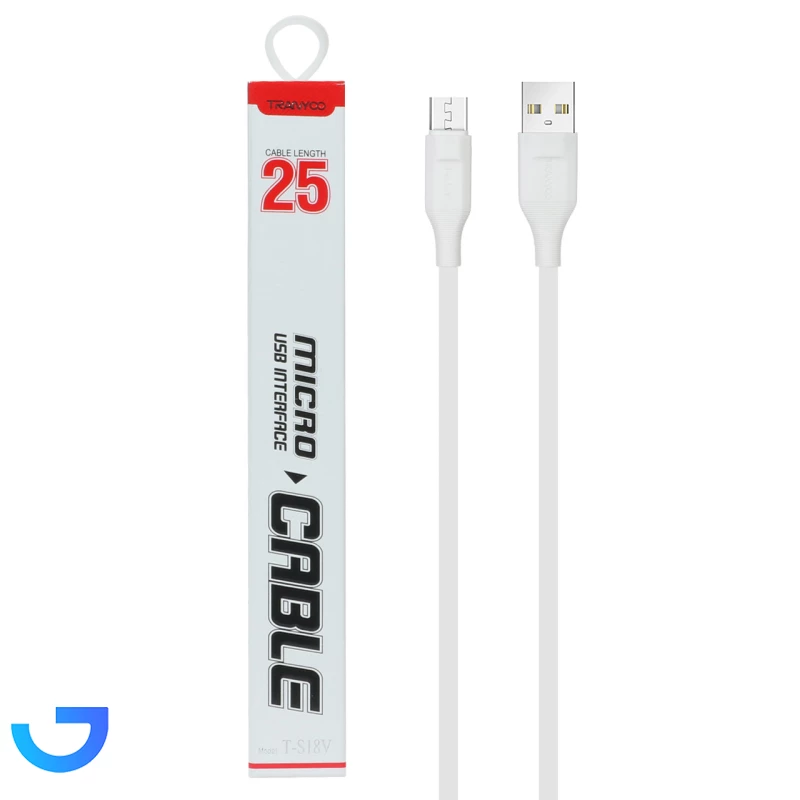 قیمت و خرید کابل شارژ فست پاوربانک اندروید TRANYOO مدل T_S187 | فروشگاه آریا