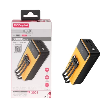 پاوربانک فست شارژ TSCO 30000mAh مدل TP 3001 22.5W | فروشگاه آریا
