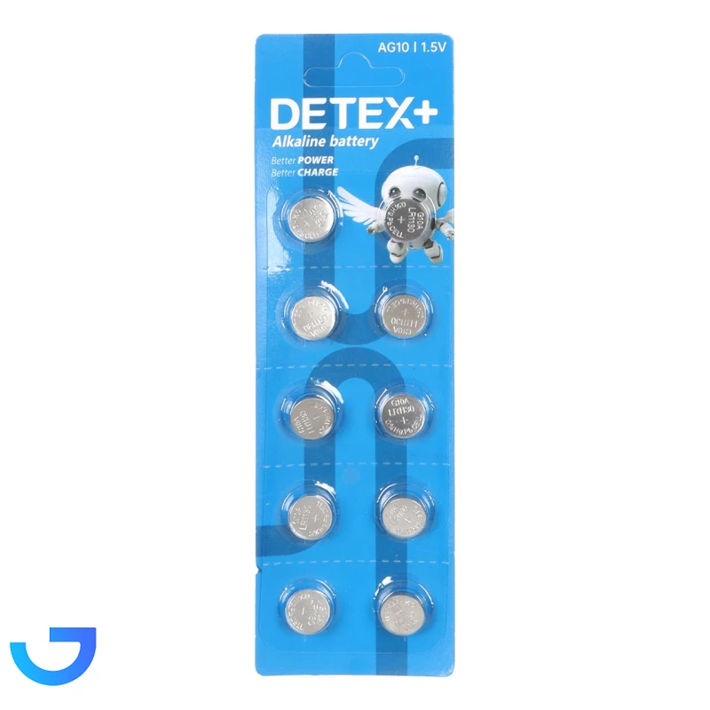 قیمت و خرید باتری ساعتی Detex+ Alkaline مدل AG10 (بسته 10 عددی) | فروشگاه آریا
