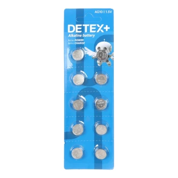 باتری ساعتی Detex+ Alkaline مدل AG10 (بسته 10 عددی) | فروشگاه آریا