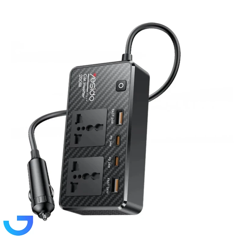 قیمت و خرید مبدل برق و اینورتر خودرو یسیدو مدل VC07 200W | فروشگاه آریا