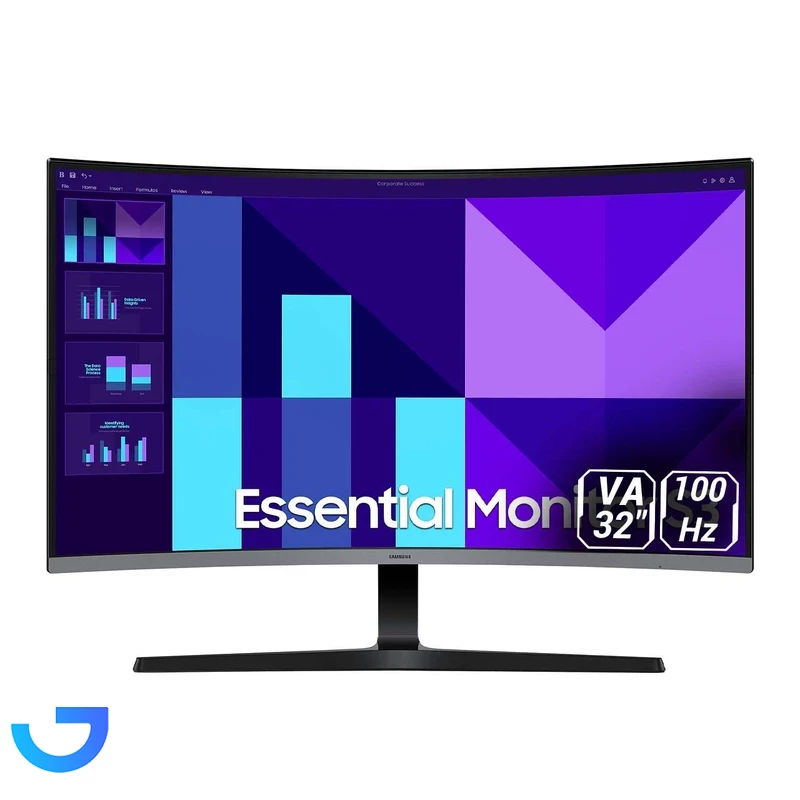قیمت و خرید مانیتور خمیده گیمینگ 32 اینچ سامسونگ مدل Essential S3 S32D392GAM | فروشگاه آریا