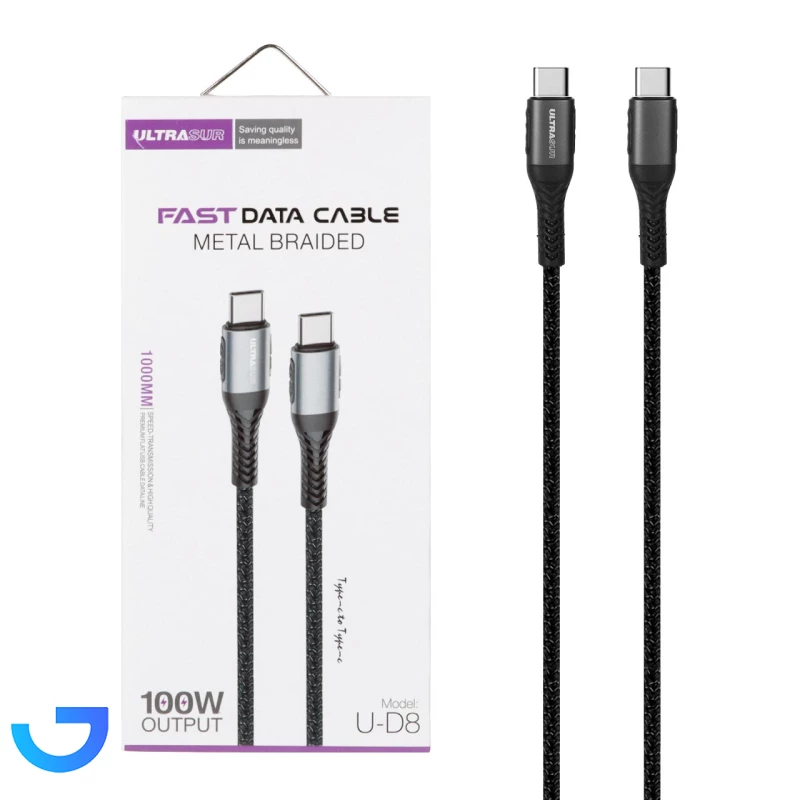 قیمت و خرید کابل شارژ فست Type-C to Type-C UltraSUR مدل U-D8 | فروشگاه آریا